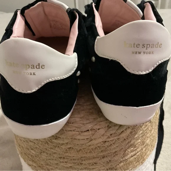 Black and White Sneakers with Pearl Accents - Picture 5 of 5